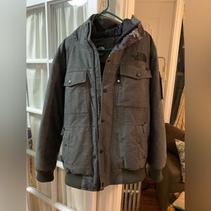 The North Face Gotham Hyvent Bomber Goose Down Fill Jacket Heathered